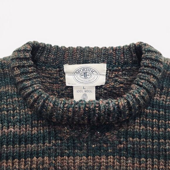 Vintage 80s Grandpa Patterned Wool Sweater with Horsehead Silhouette - Picture 3 of 3